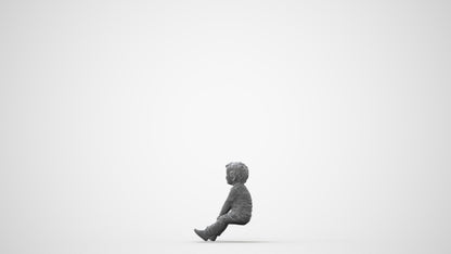 photogrammetry 3D boy casual kids, realistic human model archviz FBX, square thumbnail