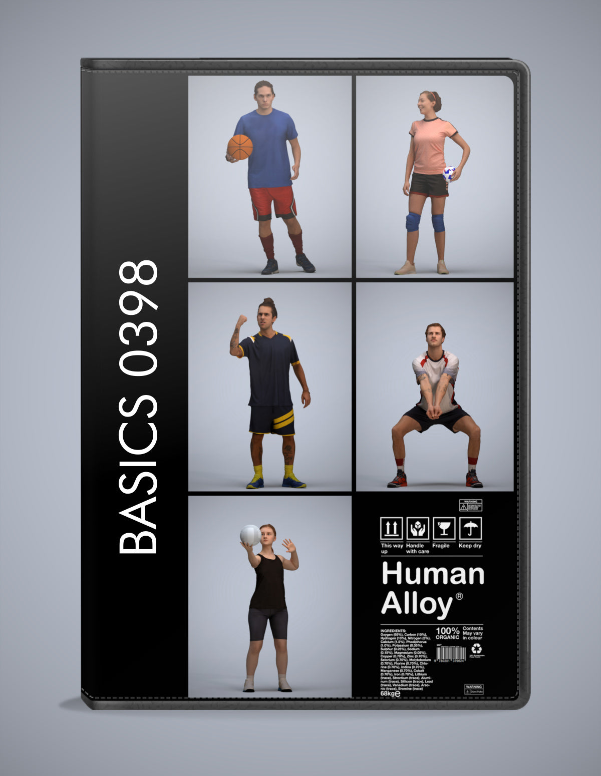 realistic 3D humans sport pack, 5 archviz people FBX OBJ for Blender