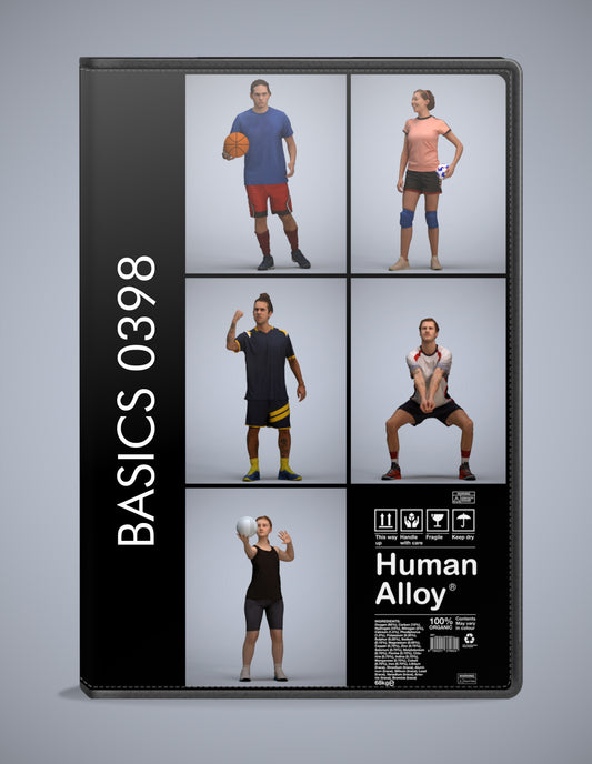 realistic 3D humans sport pack, 5 archviz people FBX OBJ for Blender