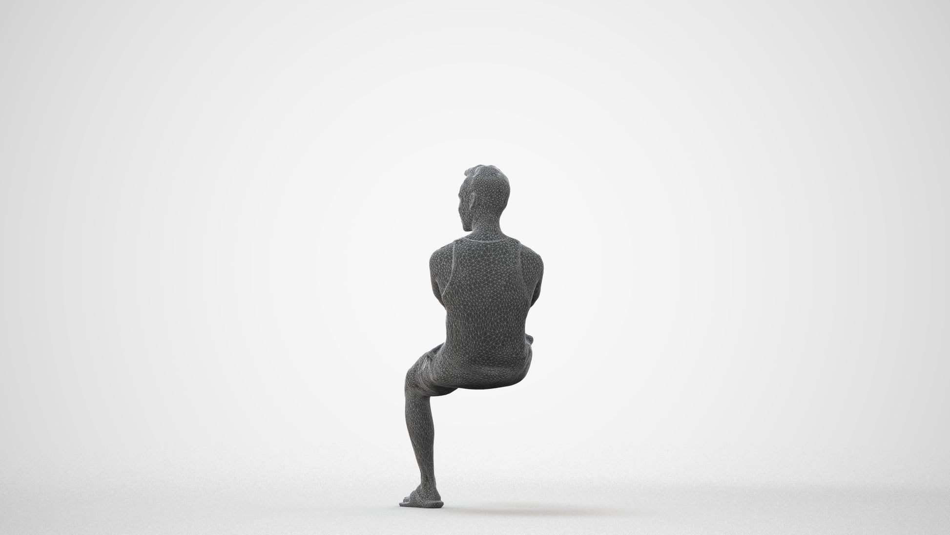 realistic 3D people man casual sitting, render-ready for V-Ray and Corona, FBX OBJ, square thumbnail