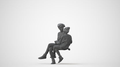 3D human model girl casual kids, photogrammetry scanned person for archviz, square thumbnail
