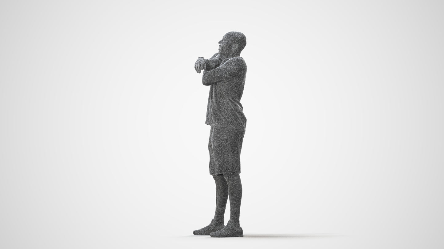3D scanned man sport, photorealistic archviz people for Enscape and SketchUp, square thumbnail
