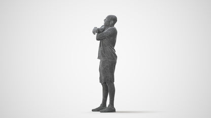 3D scanned man sport, photorealistic archviz people for Enscape and SketchUp, square thumbnail