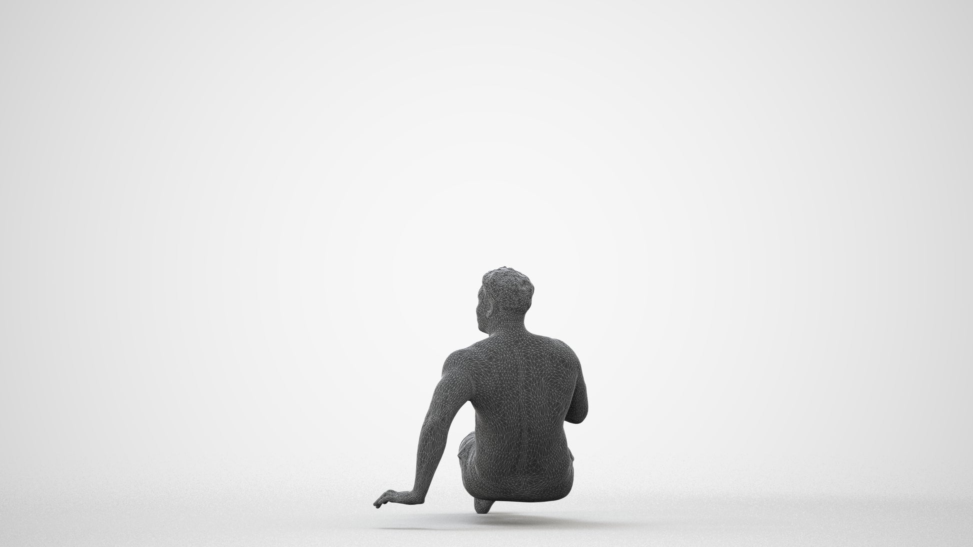 realistic 3D human man pool, archviz people FBX OBJ for Blender, square thumbnail