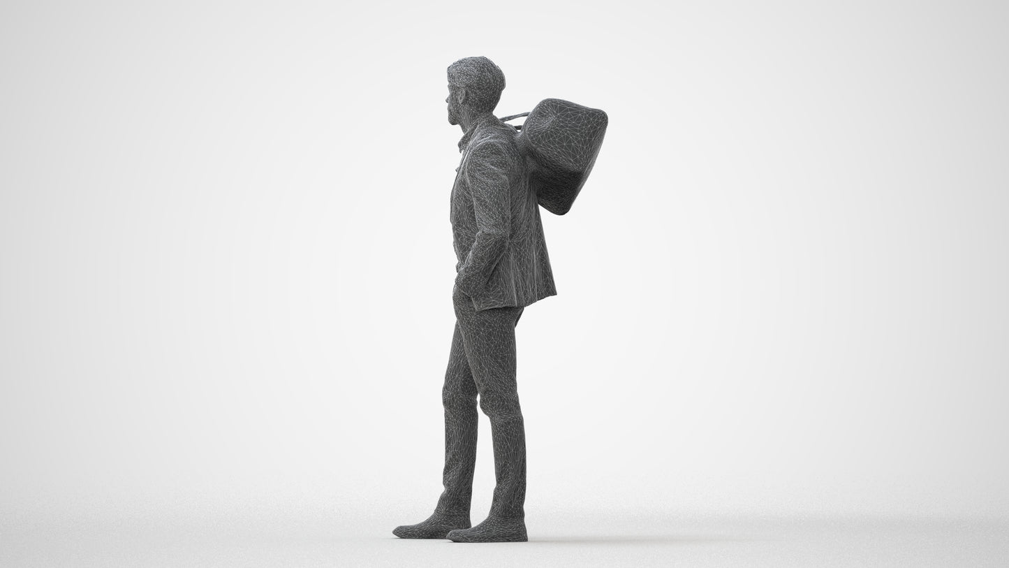 realistic 3D people man business, render-ready for V-Ray and Corona, FBX OBJ, square thumbnail