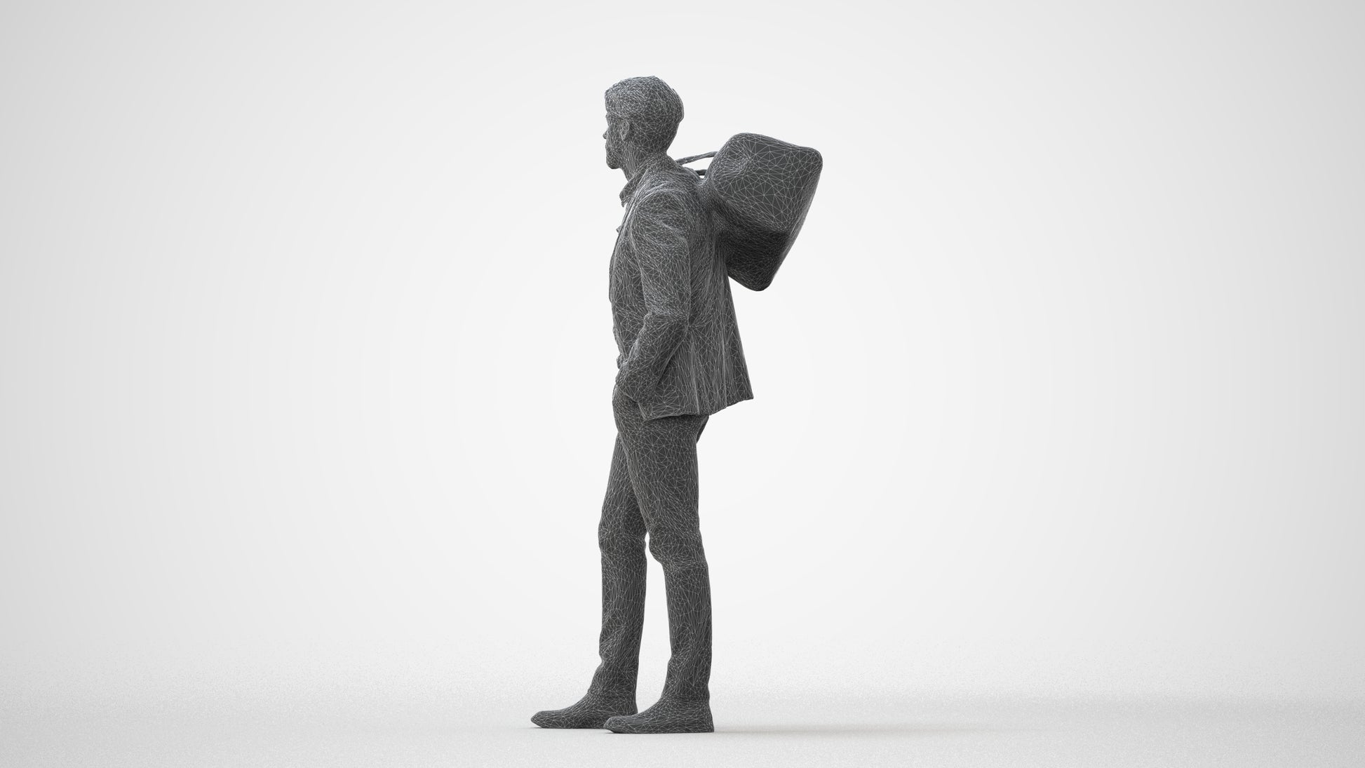 realistic 3D people man business, render-ready for V-Ray and Corona, FBX OBJ, square thumbnail