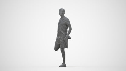 realistic 3D people man standing, render-ready for V-Ray and Corona, FBX OBJ, wireframe back view
