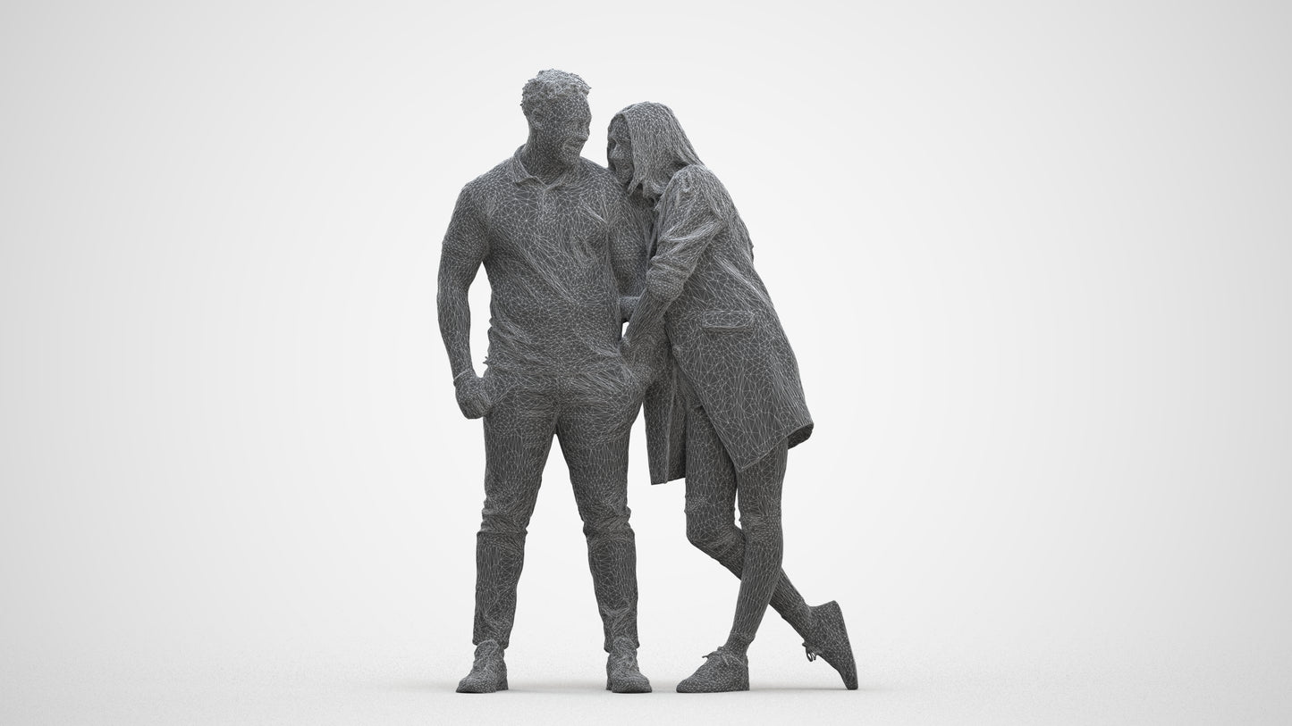 realistic 3D man casual shopping, scanned archviz people for Blender and 3ds Max, three-quarter front view render