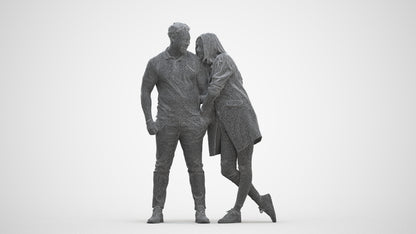 realistic 3D man casual shopping, scanned archviz people for Blender and 3ds Max, three-quarter front view render
