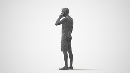 photogrammetry 3D man casual standing, realistic human model archviz FBX, square thumbnail
