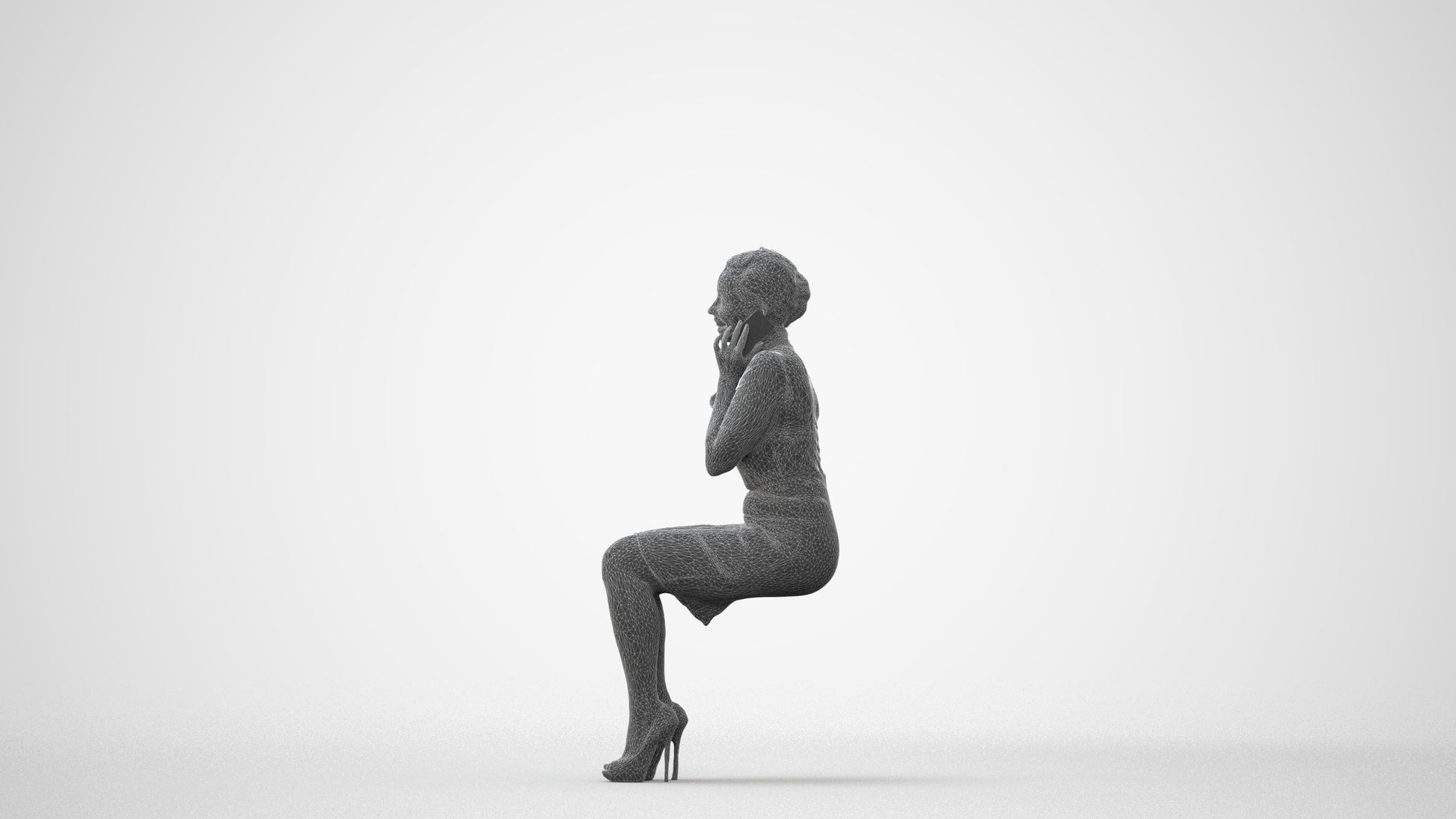 realistic 3D people woman business, render-ready for V-Ray and Corona, FBX OBJ, square thumbnail