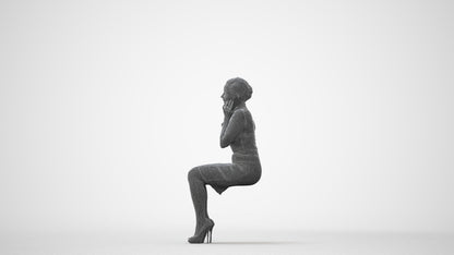realistic 3D people woman business, render-ready for V-Ray and Corona, FBX OBJ, square thumbnail