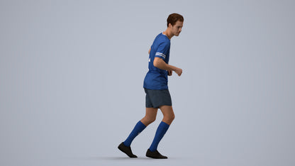 realistic 3D man sport, scanned archviz people for Blender and 3ds Max, side view render