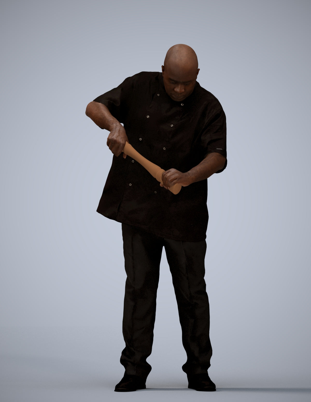 photogrammetry 3D man hospitality, realistic human model archviz FBX