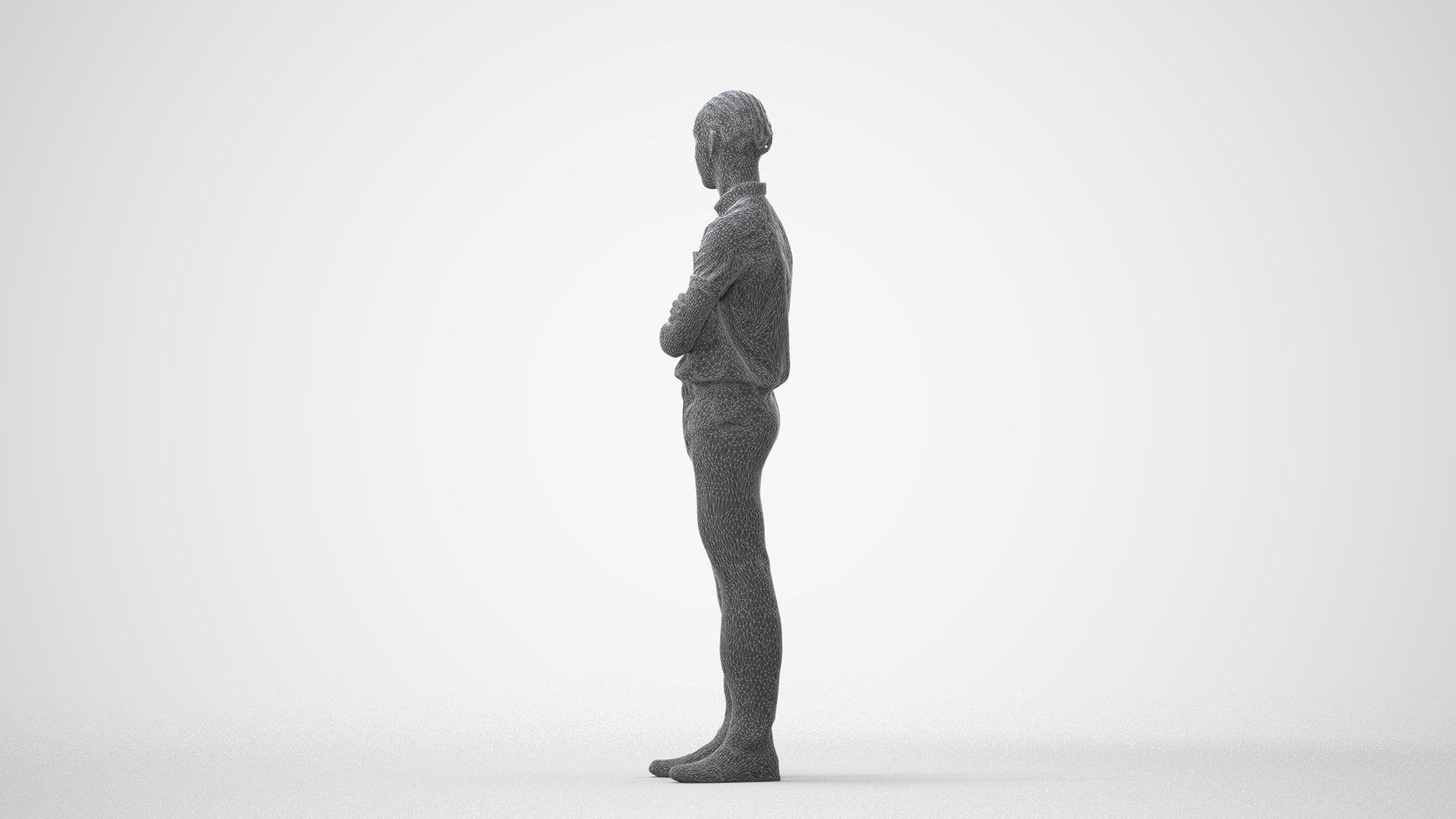 realistic 3D boy hospitality, scanned archviz people for Blender and 3ds Max, square thumbnail