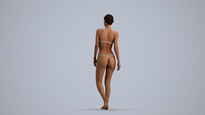 3D scanned woman mix, photorealistic archviz people for Enscape and SketchUp, front view render