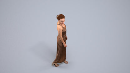 3D people model woman formal formalaffairs, scanned human for 3ds Max rendering, back view render
