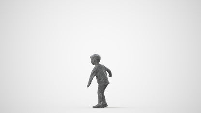 photogrammetry 3D boy casual kids, realistic human model archviz FBX, square thumbnail