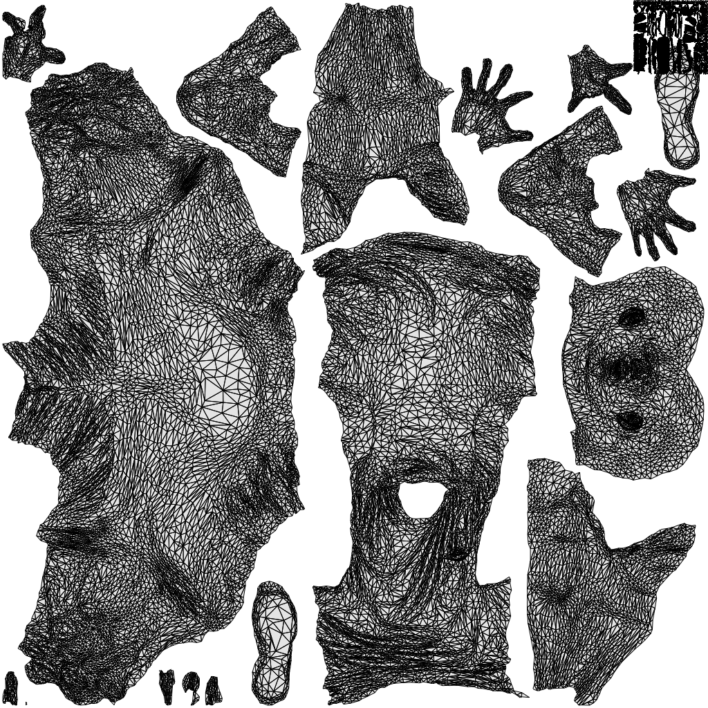 3D human model man casual sitting, photogrammetry scanned person for archviz, wireframe top-down view