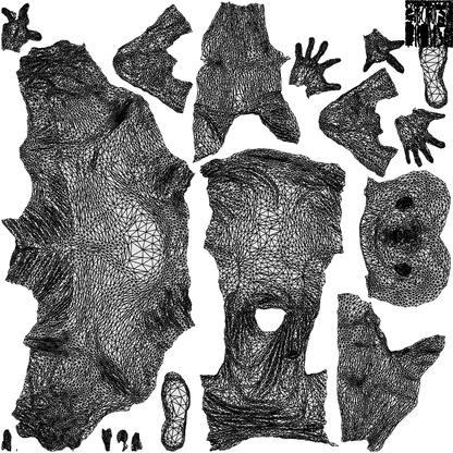 3D human model man casual sitting, photogrammetry scanned person for archviz, wireframe top-down view