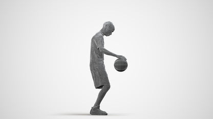 3D people model boy sport, scanned human for 3ds Max rendering, wireframe side view