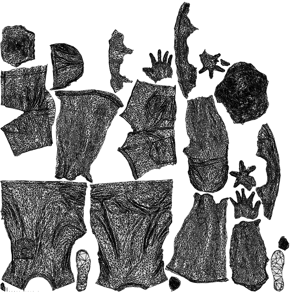 scanned 3D man casual walking, photogrammetry people for Enscape and V-Ray, wireframe top-down view