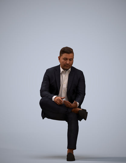 photogrammetry 3D man business, realistic human model archviz FBX