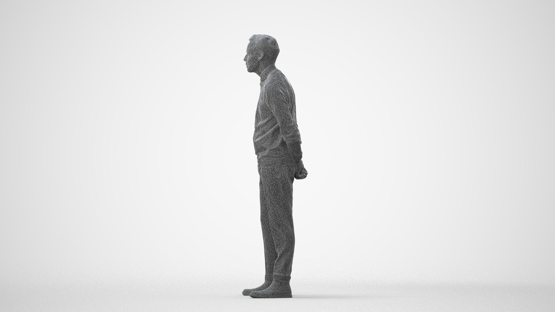 realistic 3D man casual business, scanned archviz people for Blender and 3ds Max, square thumbnail
