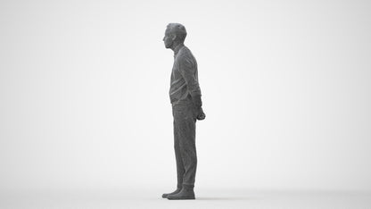 realistic 3D man casual business, scanned archviz people for Blender and 3ds Max, square thumbnail