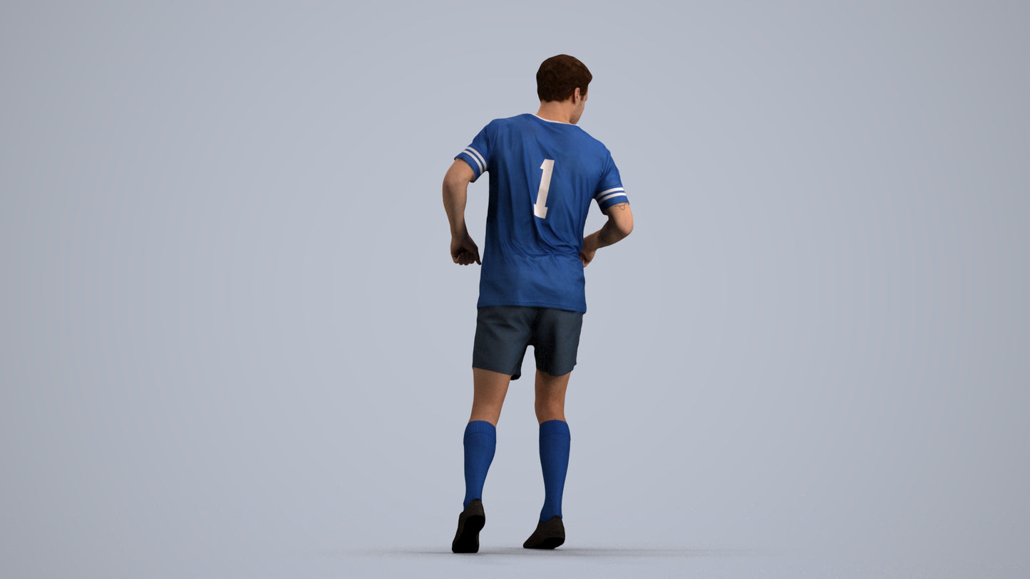 realistic 3D man sport, scanned archviz people for Blender and 3ds Max, front view render