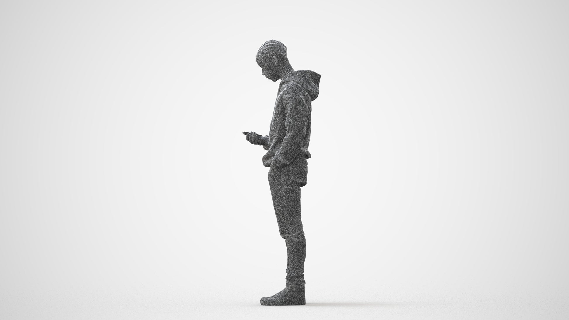 photogrammetry 3D boy casual kids, realistic human model archviz FBX, square thumbnail
