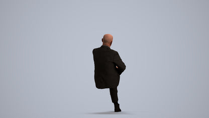 realistic 3D people senior man business, render-ready for V-Ray and Corona, FBX OBJ, front view render