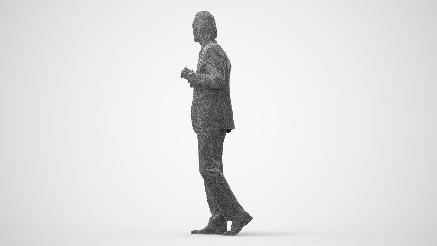 scanned 3D man business, photogrammetry people for Enscape and V-Ray, square thumbnail