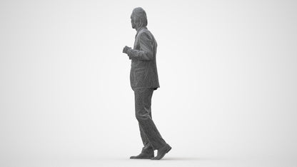 scanned 3D man business, photogrammetry people for Enscape and V-Ray, square thumbnail