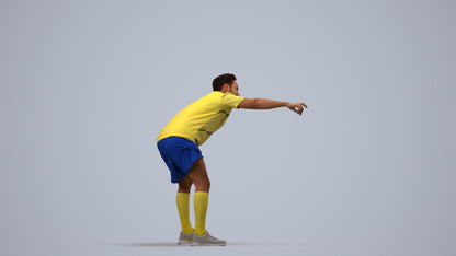 realistic 3D human man sport, archviz people FBX OBJ for Blender, side view render
