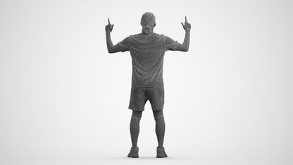 photogrammetry 3D man sport, realistic human model archviz FBX, wireframe front view