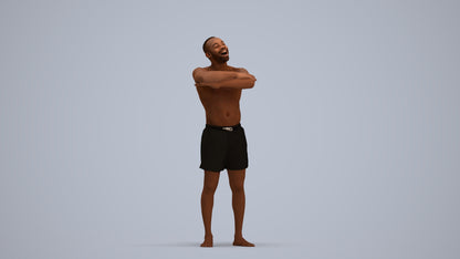 realistic 3D people man pool, render-ready for V-Ray and Corona, FBX OBJ, standing pose render