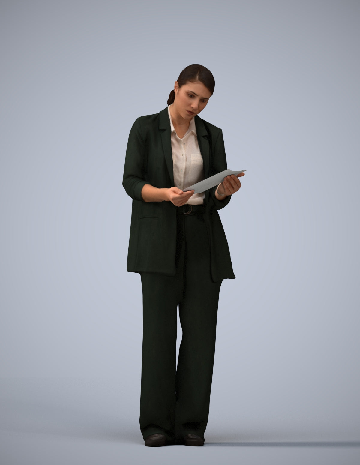 realistic 3D people woman business, render-ready for V-Ray and Corona, FBX OBJ