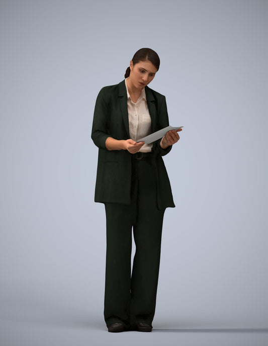 realistic 3D people woman business, render-ready for V-Ray and Corona, FBX OBJ