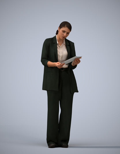 realistic 3D people woman business, render-ready for V-Ray and Corona, FBX OBJ