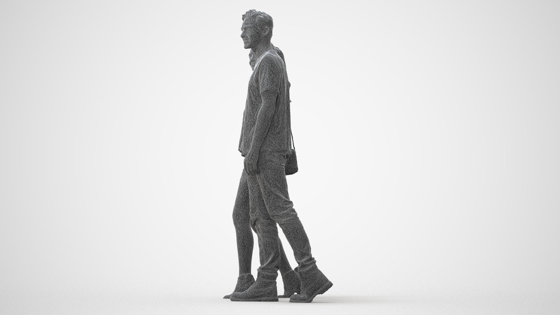 realistic 3D woman casual couple, scanned archviz people for Blender and 3ds Max, square thumbnail
