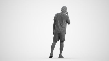 realistic 3D people man sport, render-ready for V-Ray and Corona, FBX OBJ, wireframe front view