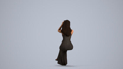 3D scanned woman formalaffairs formal, photorealistic archviz people for Enscape and SketchUp, front view render