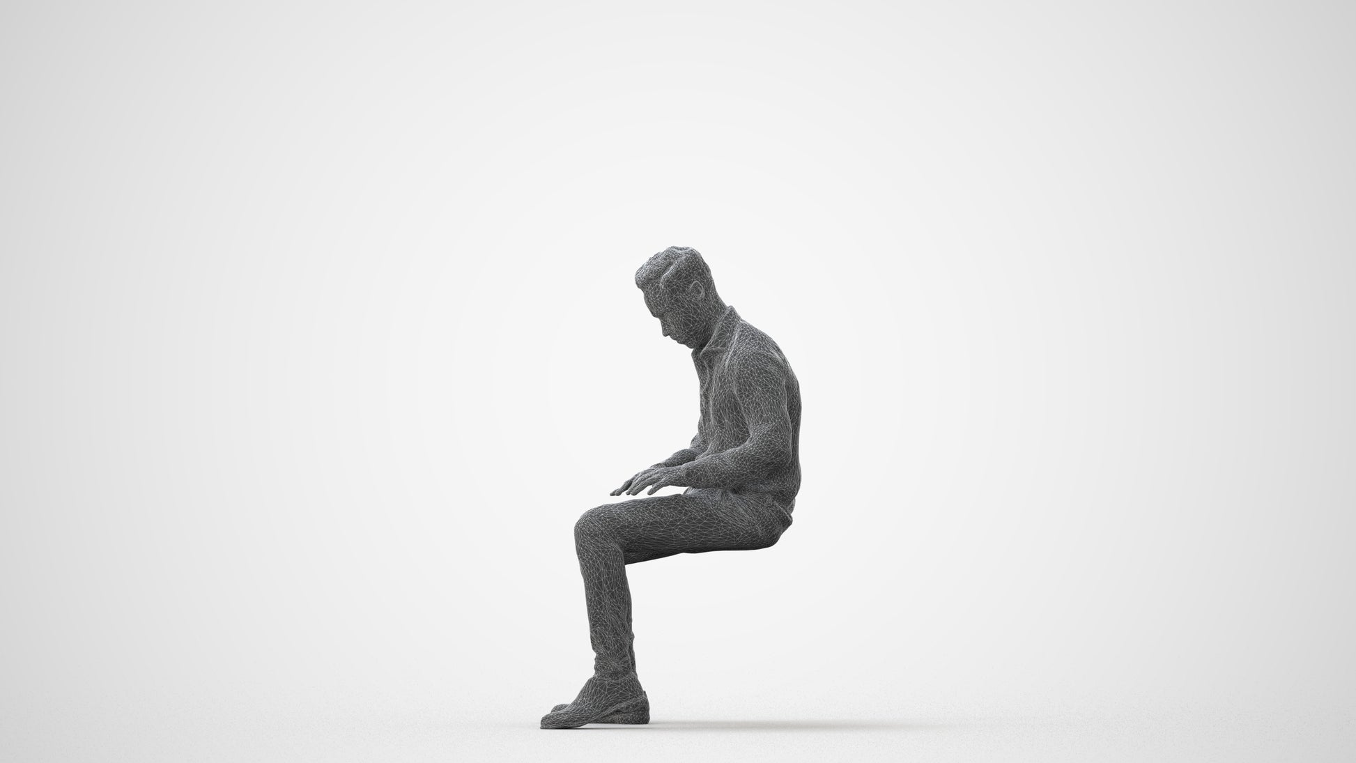 3D scanned man business, photorealistic archviz people for Enscape and SketchUp, square thumbnail