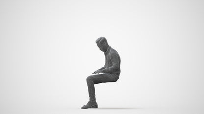 3D scanned man business, photorealistic archviz people for Enscape and SketchUp, square thumbnail