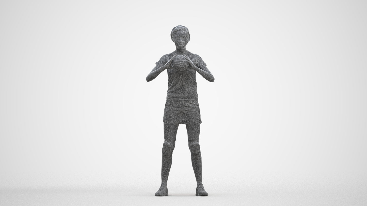 realistic 3D people woman sport, render-ready for V-Ray and Corona, FBX OBJ, three-quarter front view render