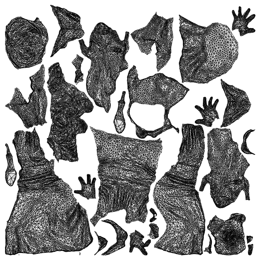 3D human model woman casual sitting, photogrammetry scanned person for archviz, wireframe top-down view