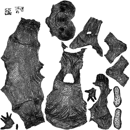 3D human model boy casual kids, photogrammetry scanned person for archviz, wireframe top-down view