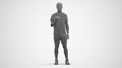 realistic 3D human man sport, archviz people FBX OBJ for Blender, three-quarter front view render