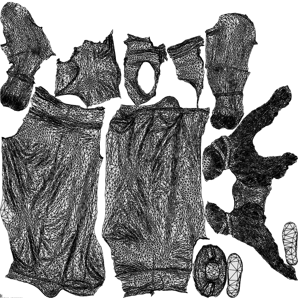 realistic 3D people woman casual standing, render-ready for V-Ray and Corona, FBX OBJ, wireframe top-down view
